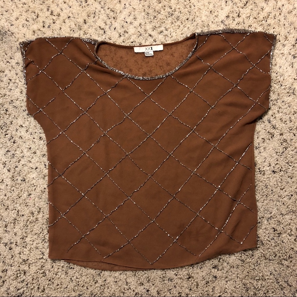 Sheer beaded top